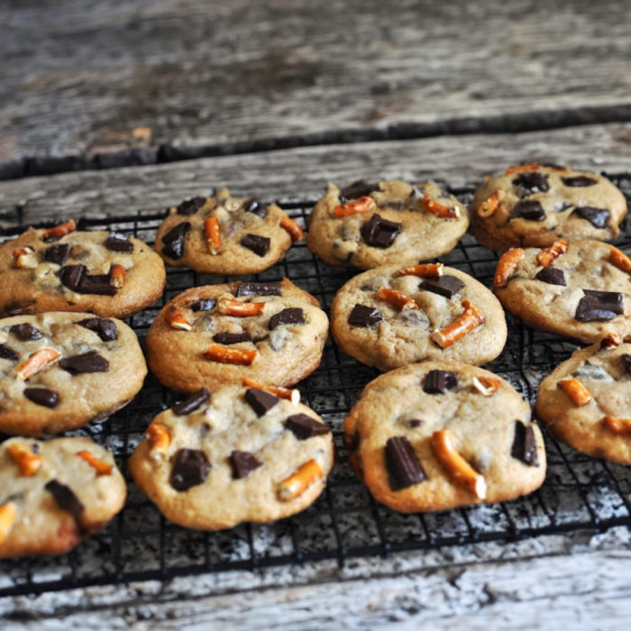 Chunky Chocolate Chip and Pretzel Cookies