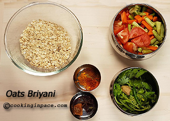 oats briyani _preparation